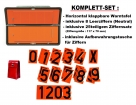 SET : Ziffern-Warntafel, horizontal klappbar mit Ziffernsatz  
