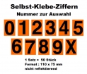 50 Stück Nummernziffern für Ziffern-Warntafel 