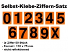 550 Stück Klebe-Nummernziffern für Ziffern-Warntafel 
