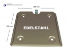 Steck-Grundplatte für 250mm Großzettel / Edelstahl 