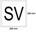 Sicherheitsventil-Kennzeichen 250x250 geprägt 