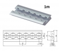 Einlass-AIRLINE-Schiene 1m,  Aluminium für Einbau 