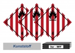 Grosszettel-Set 250x250 Kunststoff - Gefahrgutklasse 4.1 