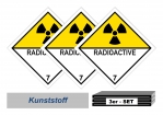 Grosszettel-Set 250x250 Kunststoff - Gefahrgutklasse 7(D) 