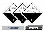 Grosszettel-Set 250x250 Kunststoff - Gefahrgutklasse 8 