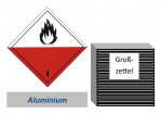 Grosszettel 250x250 Alu - Gefahrgutklasse 4.2 