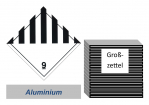 Grosszettel 300x300 Alu - Gefahrgutklasse 9 