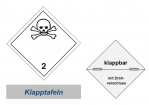 Grosszettel 250x250 horizontal klappbar, Gefahrgutklasse 2.3 