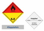 Grosszettel 250x250 horizontal klappbar, Gefahrgutklasse 5.2 