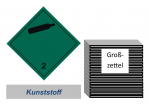 Grosszettel 250x250 Kunststoff - Gefahrgutklasse 2.2 