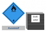 Grosszettel 300x300 Kunststoff - Gefahrgutklasse 4.3 