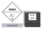 Grosszettel 250x250 Kunststoff - Gefahrgutklasse 7E spaltbar 