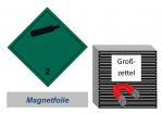 Grosszettel 250x250 magnetisch - Gefahrgutklasse 2.2 