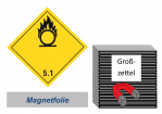 Grosszettel 300x300 magnetisch - Gefahrgutklasse 5.1 