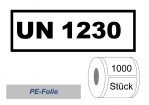 UN-Nummernaufkleber "UN 1230" PE-Folie 