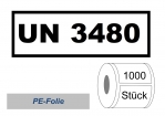 UN-Nummernaufkleber "UN 3480" PE-Folie 