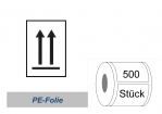 Gefahrgutlabel "Pfeil Ausrichtung" PE-Folie 