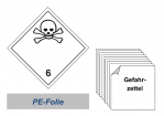 Gefahrzettel 100x100 PE-Folie - Gefahrgutklasse 6.1 