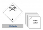Grosszettel 300x300 PE-Folie - Gefahrgutklasse 2.3 