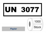 UN-Nummernaufkleber :  UN 3077 