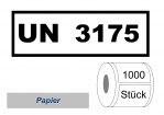 UN-Nummernaufkleber :  UN 3175 