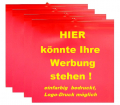 Warnflaggen-Satz für überhängende Lasten, mit Werbedruck einfarbig 