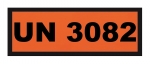 UN3082 ADR-Warntafel, 300x120, Klebefolie 