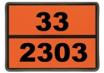 Einschub-Warntafel, Prägung 33/2303, mit Kantenschutz 