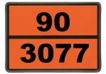 Einschub-Warntafel, Prägung 90/3077, mit Kantenschutz 