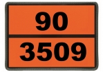 Einschub-Warntafel, Prägung 90/3509, mit Kantenschutz 