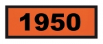 UN1950 ADR-Warntafel, 300x120, Klebefolie 
