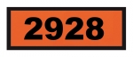 UN2928 ADR-Warntafel, 300x120, Klebefolie 