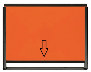 ADR-Warntafel-SET, 400x300mm, steckbar, mit Halterahmen 