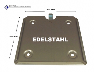 Steck-Grundplatte für 300mm Großzettel / Edelstahl 