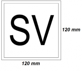 Sicherheitsventil-Kennzeichen 120x120 geprägt für Tankcontainer 