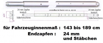 Teleskop-Sperrbalken Stäbchenzapfen / für Sprinterklasse 