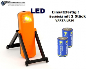 LED-Warnblinkleuchte mit Batterien, einsatzfertig 