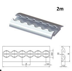 AIRLINE-Schiene 2m, halbrund, Aluminium für Aufbau 
