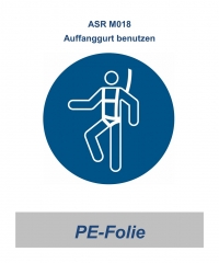 ASR 09 Gebotsschild "Auffanggurt benutzen" 200mm 