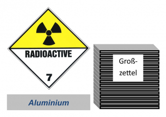 Grosszettel 300x300 Alu - Gefahrgutklasse 7(D) 