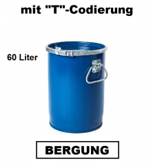 Bergungsfaß 60 Liter mit Spannring-Rillendeckel 