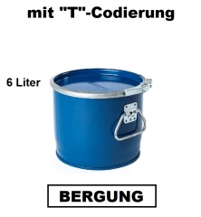 Bergungsfaß 6 Liter mit Spannring-Rillendeckel 