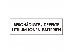 Label SV 376 "Beschädigte/Defekte-Lithium-Ionen-Batterien" 