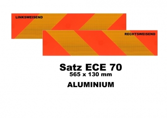 Heckmarkierungs-Satz ECE70 - Aluminium 
