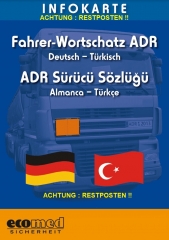 RESTPOSTEN : Infokarte Fahrerwortschatz Deutsch-Türkisch 