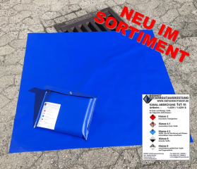 Kanalabdeckung mit Tasche 100x100 cm PVC blau 