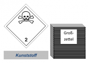 Grosszettel 250x250 Kunststoff - Gefahrgutklasse 2.3 