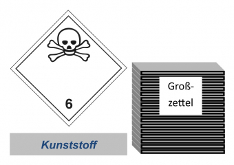 Grosszettel 300x300 Kunststoff - Gefahrgutklasse 6.1 