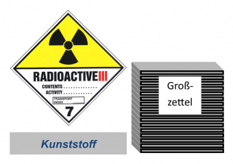 Grosszettel 300x300 Kunststoff - Gefahrgutklasse 7C 