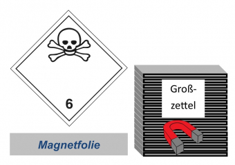 Grosszettel 250x250 magnetisch - Gefahrgutklasse 6.1 